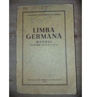 Limba germana. Manual pentru clasa a 9-a