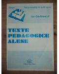 Texte pedagogice alese- Ion Gavanescul