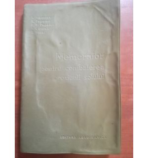 Memorator pentru combaterea eroziunii solului- S.Stanescu, R.Popescu, E.R.Popescu, S.Carstea, S.Tudor
