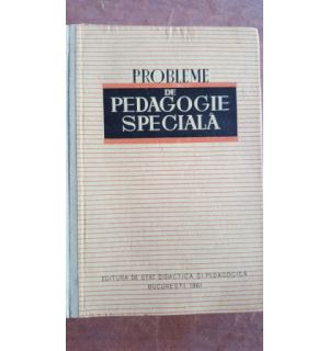 Probleme de pedagogie speciala