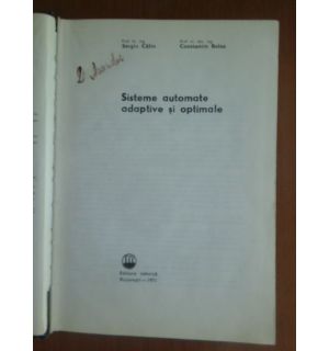 Sisteme automate adaptive si optimale