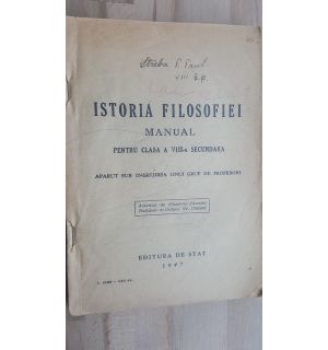 Istoria filosofiei manual pentru clasa a VIII-a secundara