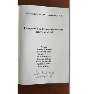 Compendiu de toxicologie practica pentru studenti- L.Sorodoc, C.Lionte, O.Petris