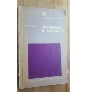 Introducere in semantica - Tullio De Mauro