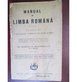 Manual de limba romana pentru clasa a 6a