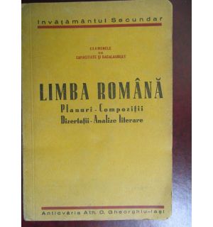 Limba romana. Planuri-compozitii. Dizertatii-Analize literare
