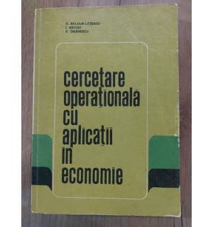 Cercetare operationala cu aplicatii in economie-G. Boldur-Latescu