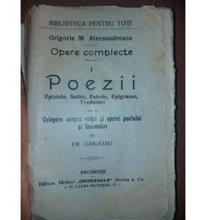 Poezii 1- Grigore M. Alecsandrescu