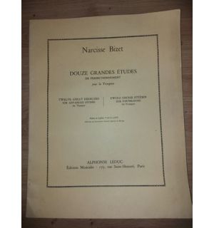 Douze grandes etudes de perfectionnement pour la trompette- Narcisse Bizet