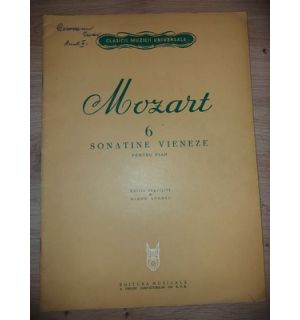 PARTITURA Mozart- 6 sonatine vieneze pentru pian