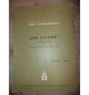 „Din catanie” 3 caricaturi muzicale pentru 2 corni, 2 trompete, trombon, baterie si pian - Paul Constantinescu