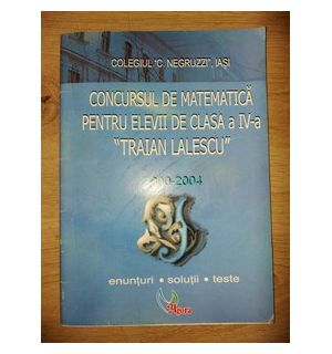 Concursul de matematica pentru elevii de clasa a 4-a „Traian Lalescu”