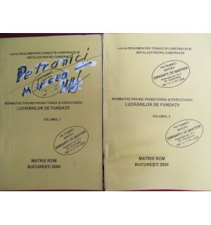 Normative privind proiectarea si executarea lucratorilor de fundatii