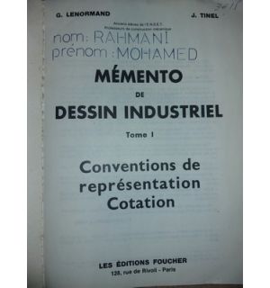 Memento de dessin industriel 1- G. Lenormand, J. Tinel