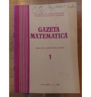 Gazeta matematica 1 anul LXXX nr. 1/1975