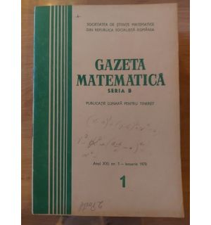 Gazeta matematica 1 seria B anul XXI nr. 1/1970