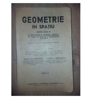 Geometrie in spatiu pentru clasa a 4-a - Vasile I. Radulescu