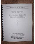 Sfanta scriptura Vechiul testament Eclesiastul,Cantarea cantarilor,Estera  Transcriere in Braille