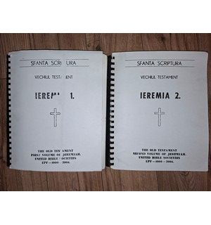 Sfanta scriptura Vechiu testament Ieremia 2 vol  Transcriere in Braille