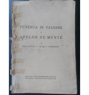 Punerea in valoare a apelor de munte- C. Montas, V. Anghelescu