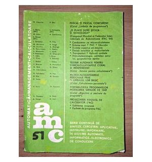 AMC 51 (Automatica management calculatoare) - H. Cioearlie, P. Elas