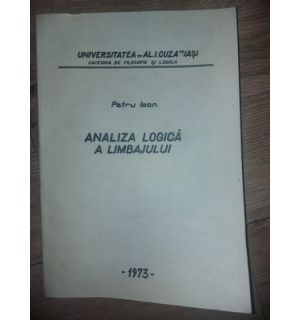 Analiza logica a limbajului Petru Ioan