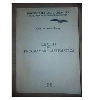 Lectii de programare matematica- Vasile Tamas