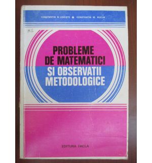 Probleme de matematici si observatii metodologice