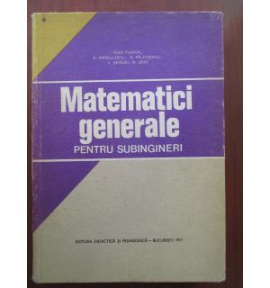 Matematici generale pentru subingineri