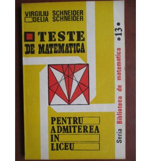 Teste de matematica pentru admiterea in liceu