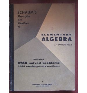 Schaum's outline series elementary algebra