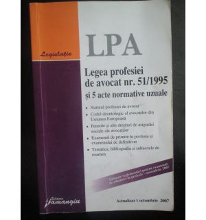 Legea profesiei de avocat nr. 51/1995
